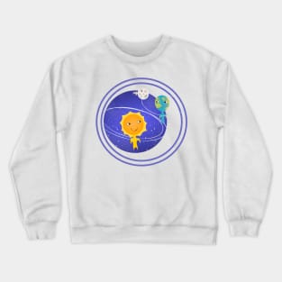 Sun, earth and moon Crewneck Sweatshirt